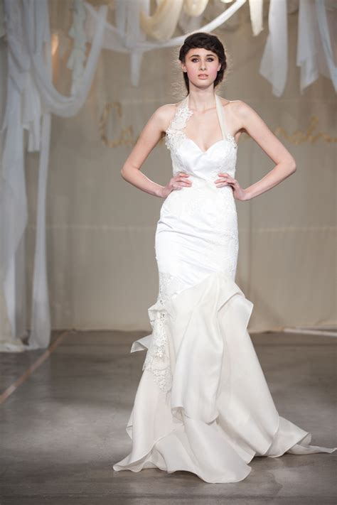 A wide variety of sleek wedding dresses options are available to you, such as. Sleek halter mermaid wedding dress with lace applique