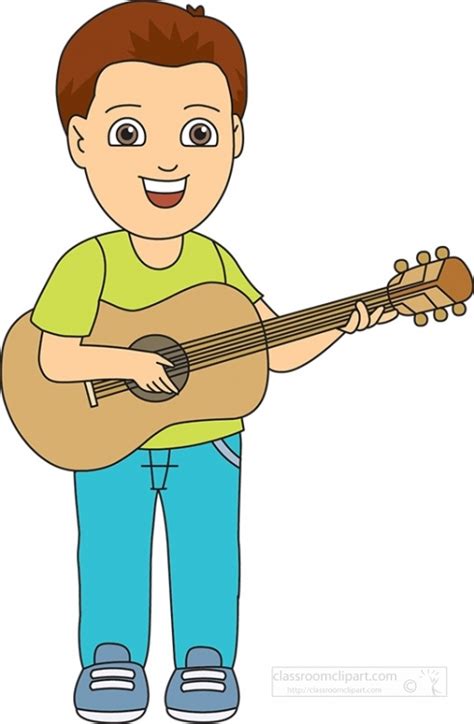 Boy Playing Guitar 814 Classroom Clipart