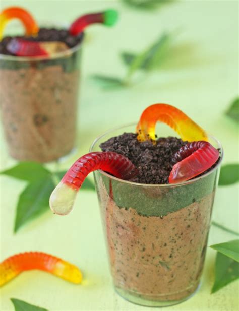 Dirt Pudding Cups With Gummy Worms Recipe Oh Nuts Blog