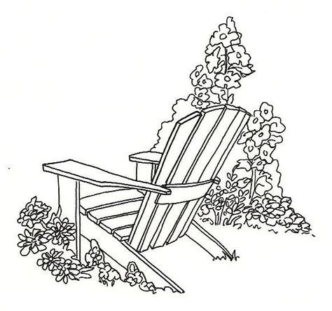 Adirondack Chair Chair Drawing Drawings Blue Crab Watercolor