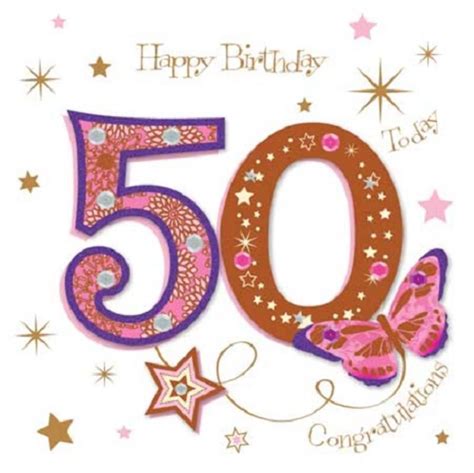 Happy 50th Birthday Greeting Card By Talking Pictures Cards Love Kates