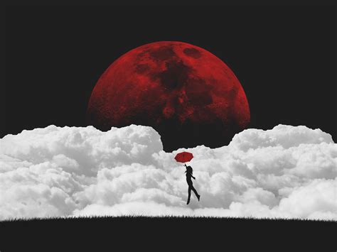 Flying To Red Moon Wallpaper Hd Artist 4k Wallpapers Images And