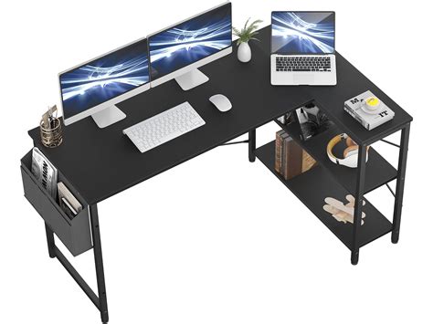 Homieasy Small L Shaped Computer Desk Inch L Shaped Corner Desk With Reversible Storage