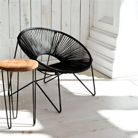 Aldama Chair Black And Black Acapulco Chair Mexican