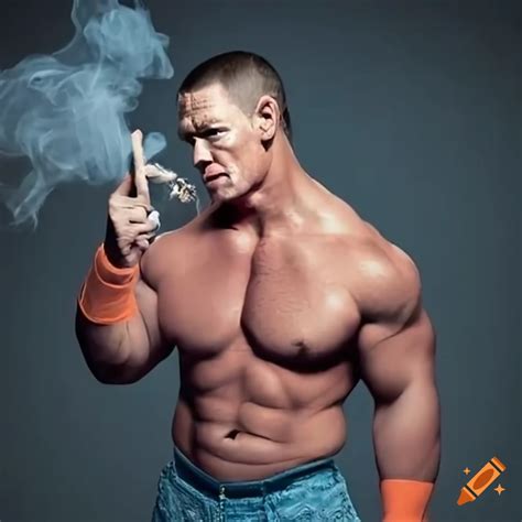 John Cena Posing With A Cigarette On Craiyon