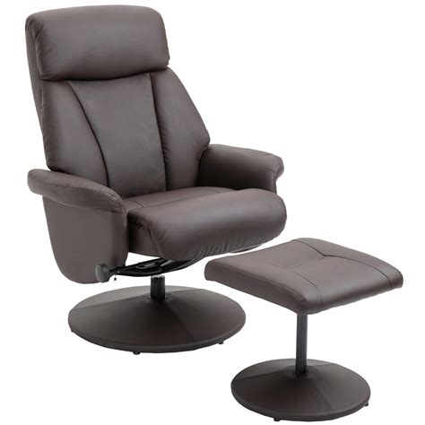 Buy Homcom Recliner Swivel Executive Reclining Chair Pu Leather High