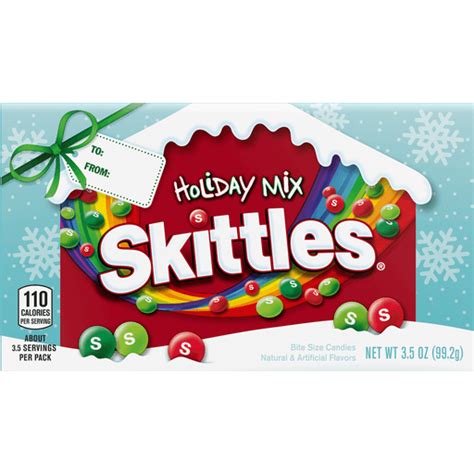 Skittles Holiday Mix Christmas Candy 35 Ounce T Box Packaged
