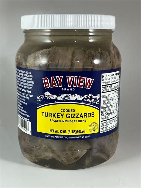 Bay View Brand Pickled Turkey Gizzards Pack Of Jars Ounces Each