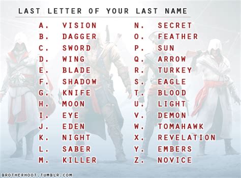 New 23 Assassin Nicknames