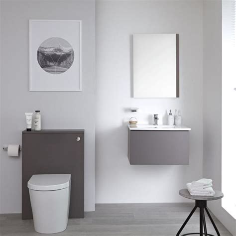 Milano, utilizzavano il bagno del bar per preparare e spacciare cocaina: Milano Oxley - Grey 600mm WC Unit with Back to Wall Toilet