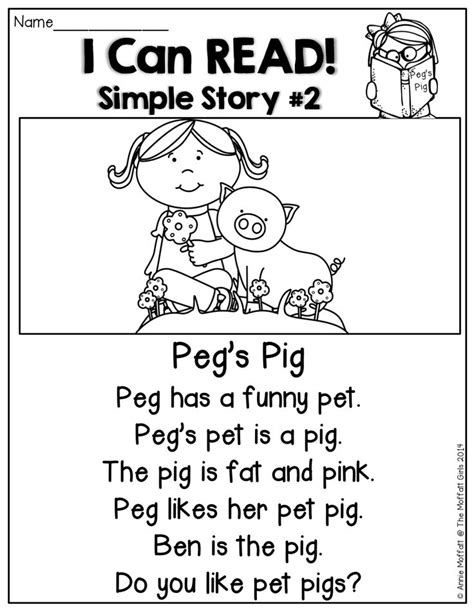 I Can Read Simple Stories With Basic Sight Words And Cvc Words Tons