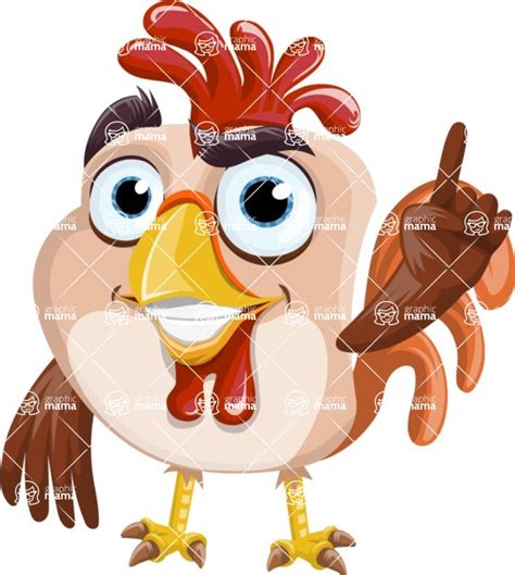 Rooster Cartoon Vector Character Aka Mr Cock A Doodle Doo Attention Graphicmama