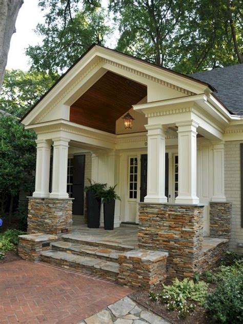 75 Marvelous Exterior House Porch Ideas With Stone Columns Ideas