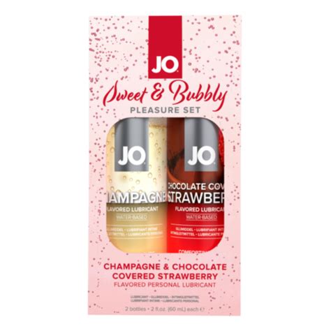 Jo Sweet Bubbly Pleasure Set Sensual Flavors Fantasy Gifts Nj