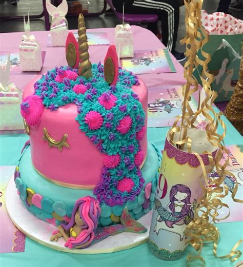Unicorn And Mermaid Unicorns And Mermaids Birthday Cake Cake
