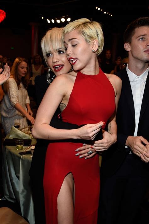 Miley Cyrus And Rita Ora Match Lipsticks And Hairstyles At Grammys Irish Mirror Online