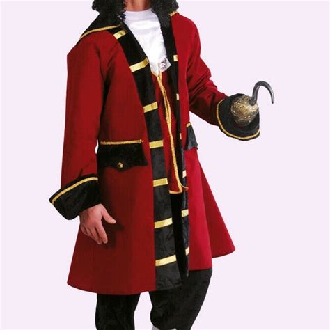 Mens Captain Hook Costume Adult Peter Pan Fancy Dressmens Etsy Uk