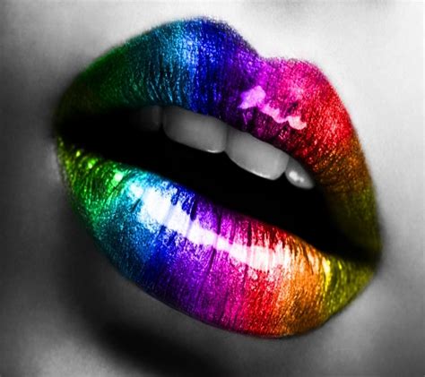 Amazing Cute Lips Rainbow Image 319735 On
