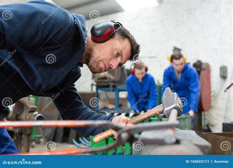 Portrait Blacksmith At Work Stock Image Image Of Metal Strength
