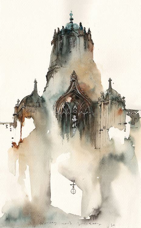Dreamy Architectural Watercolors By Sunga Park Colossal