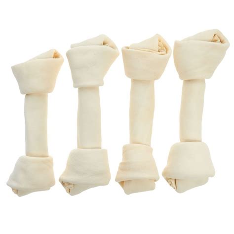 100 Natural Rawhide Knotted Bones X Large Pack Of 20 Buy Online In