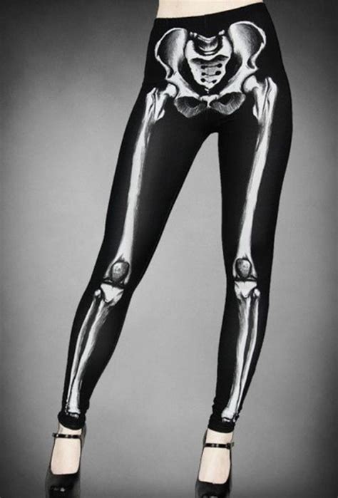 Rebelsmarket Skeleton Leggings Gothic Leggings Graphic Leggings