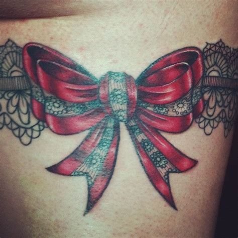 Satin And Lace Bow Detail Shot Half Healed Half Fresh Tattoo Tattoos By Jessversus Via