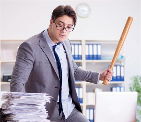 Angry Aggressive Businessman In The Office Stock Photo Image Of Busy