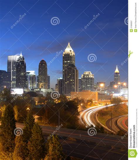 Atlanta Georgia Cityscape Stock Image Image Of Cars 21999267