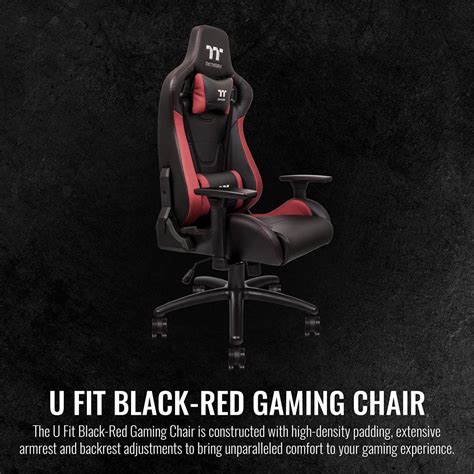 Thermaltake Gaming U Fit Gaming Chair Black And Red Ggc Uft Brm Wds