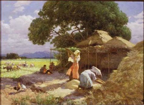 Winnowing rice | Fernando Amorsolo | Filipino art, Philippine art, Painting