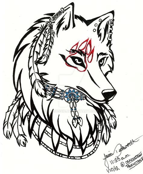 Tribal Native Wolf Head By Jocossie On Deviantart