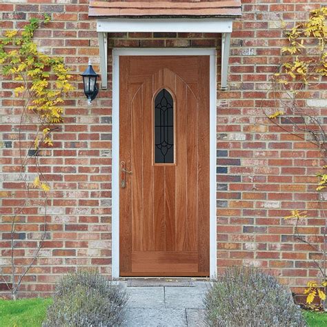 Lpd External Hardwood Unfinished Mandt Westminster 1p 1l Leaded Obscure Glass Door At Leader Doors