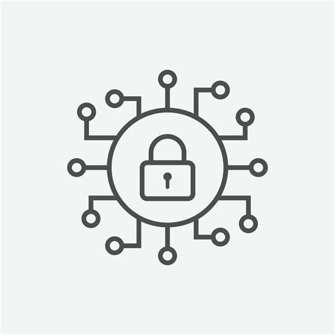 Cyber Security Icon Vector Security Symbol Artificial Intelligence