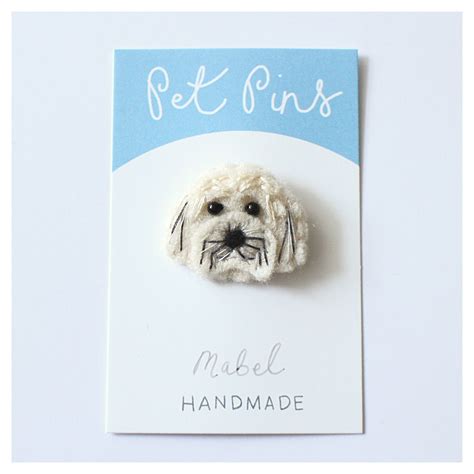 Handmade Personalised Pet Pin Badges Handmade Using Felt Personalized