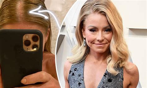 Kelly Ripa 49 Starts A Roots Watch And Shows Off Her Grey Hair