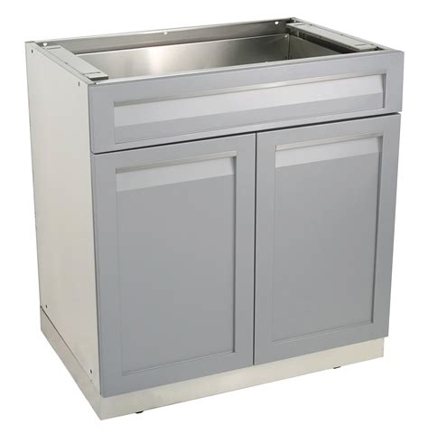 Gray Drawer Plus 2 Door Stainless Steel Outdoor Kitchen Cabinet