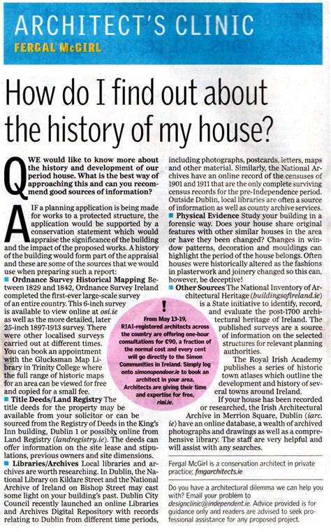 How To Research The History Of Your House Sunday Independent