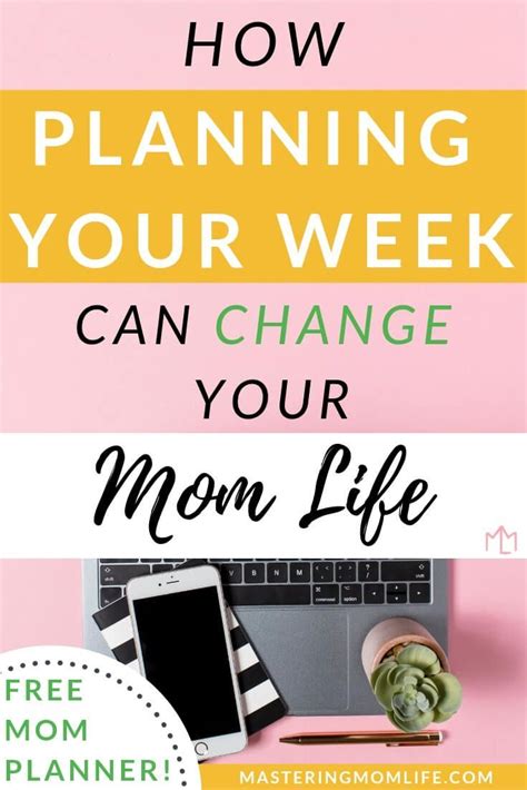 How To Plan Your Week As A Mom Start Using A Weekly Planner Working