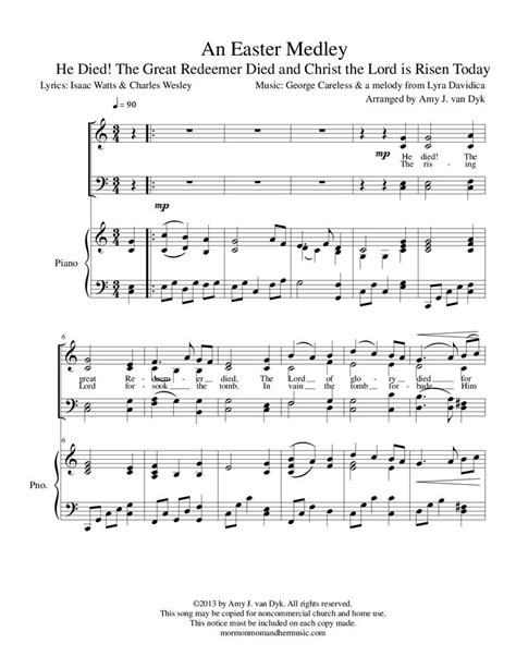 An Easter Medley By Amy J Van Dyk Satb Choir Music For Today
