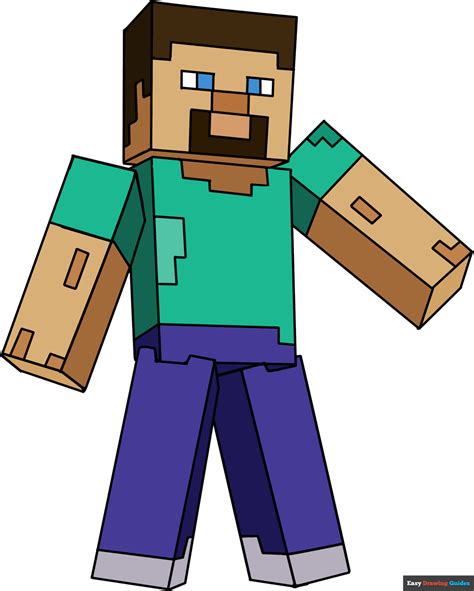 How To Draw Steve From Minecraft Really Easy Drawing