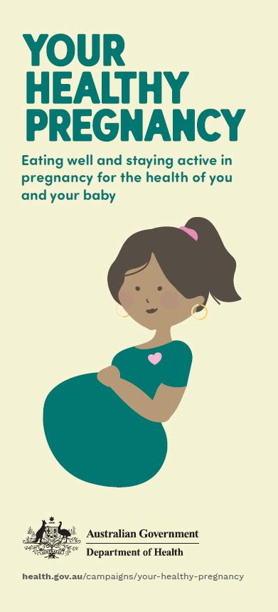 your healthy pregnancy brochure australian government department of health and aged care