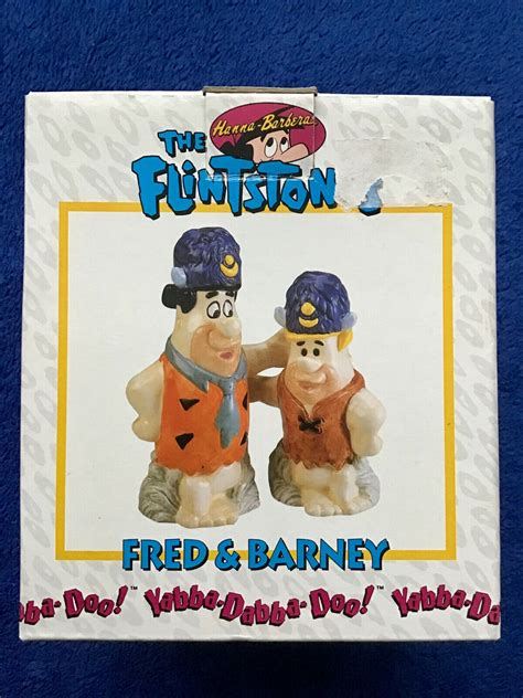 The Flintstones Fred And Barney Salt And Pepper Shakers Water Buffalo Hanna