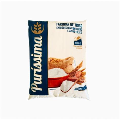 Farinha De Trigo Sem Fermento 1kg Puríssima