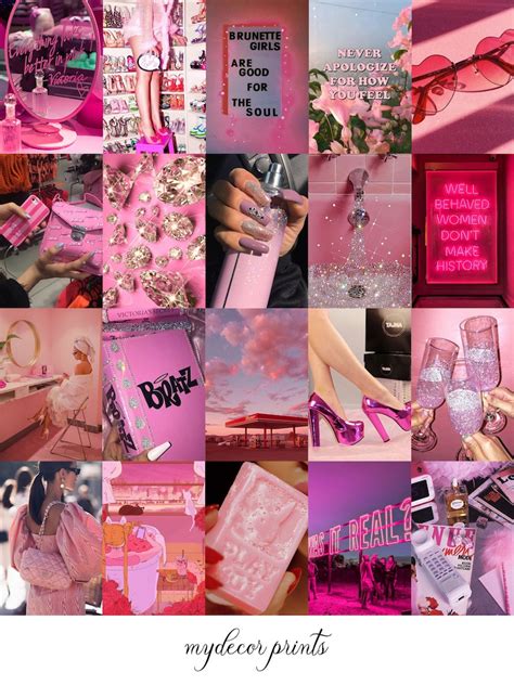 Boujee Pink 2 Aesthetic Wall Collage Kit Digital Download Etsy