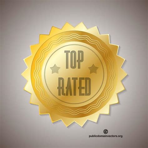 Golden Badge Top Ratedai Royalty Free Stock Svg Vector And Clip Art