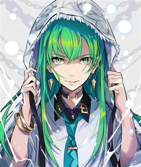 Pokimari On Pixiv Anime Green Hair Green Hair Girl Anime