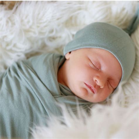 Seafoam Swaddle and Hat Set - Milkmaid Goods | Baby supplies, Swaddle 