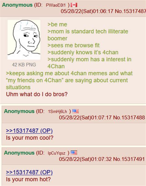 Anon Mom Ask About Chan R Greentext Greentext Stories Know Your