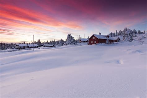 Norwegian Golden Hour Winter Sunset Sunset Sunset Photography